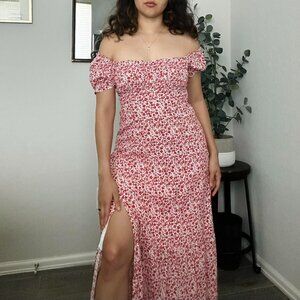 Hollister on-or-off shoulder Midi dress